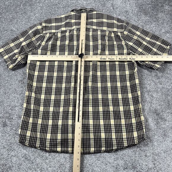 Carhartt Shirt Mens Large Relaxed Fit Plaid Button Down Cotton *Stain* - Picture 9 of 11
